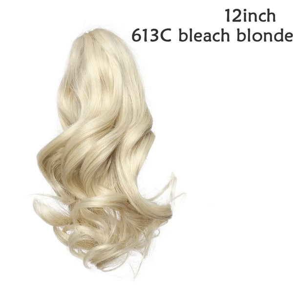 BENEHAIR Synthetic Hair Bun Claw Ponytail Clip in Hair Extensions Fake Hair Hairpiece for Women Ponytail Hair Wavy Messy Bun