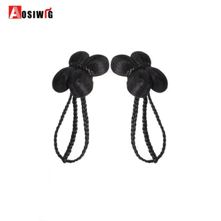 Buy 42 AOSI Hair Braided Clip in Hair Bun Chignon Hairpiece Donut Roller Bun Hairpiece Hand Knitting Braid Synthetic Chignon