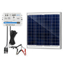 ACOPOWER 60W 12V Solar Charger Kit, 5A Charge Controller With Alligator Clips