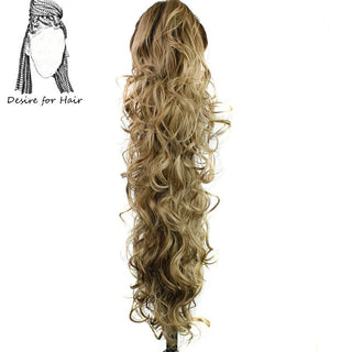 Buy 14 Desire for Hair 30 Inch Long Curly Claw Clip Ponytail Heat Resistant Synthetic Hairpieces Fake Hair Extensions