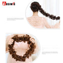 AOSIWIG Synthetic Long Curly Chignons Hair Tails Clip in Hair Extensions Fake Hair Pieces Heat Resistant Chignons for Women