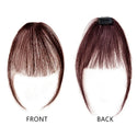 100% Human Hair Black Brown Invisible Hair Bangs Clip in Straight Bangs and Sideburns