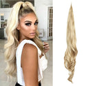 32inch Synthetic PonyTail Long Layered Flexible Wrap Around Fake Tail Hair Extensions Natural Curly Hairpiece for Women