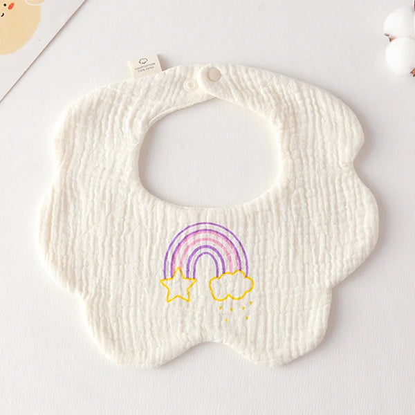 Cotton Gauze Baby Print Bibs Infant Bib