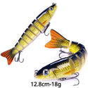 12.8cm-18g Lifelike Multi Jointed Sinking Wobblers Fishing Lures Pike Swimbait Crankbait Minnow Trout Bass Fishing Tackle Baits