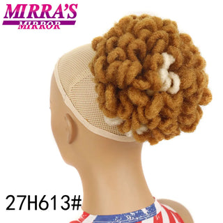 Buy lsfbzb-27h613 Afro Puff Drawstring Ponytail Extension Synthetic Kinky Curly Ponytail Hair Chignon Dreadlock Buns Afro Puff for Black Women