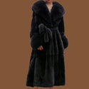 5XL Slim Overcoat Mink Coats Women Faux Fur Long  Winter Thick Mink Fur Coat Female Fur Jackets Long Ladies Parkas Oversize