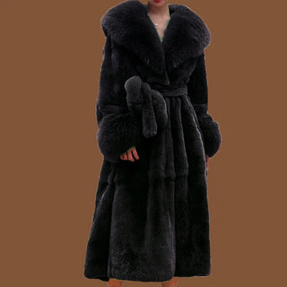 Buy black 5XL Slim Overcoat Mink Coats Women Faux Fur Long  Winter Thick Mink Fur Coat Female Fur Jackets Long Ladies Parkas Oversize