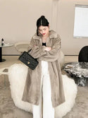 2023 Winter Real Fur Coat Women Clothing Female Whole Sable Mink Fur Jakcet Ladies Knee Length Sable Coats Women Abrigos FCY4210