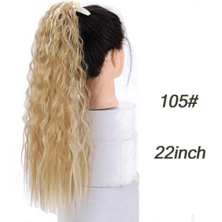 Buy p1b-613 AILIADE Synthetic 22inch Long Bouncy Curly Hair  Ponytail Extensions Hairpiece Drawstring Heat Resistant Brown Hair Extension