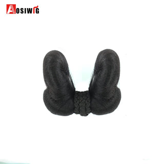 Buy 6 AOSI Hair Braided Clip in Hair Bun Chignon Hairpiece Donut Roller Bun Hairpiece Hand Knitting Braid Synthetic Chignon