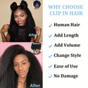 100% Real Human  Clip Ins Seamless