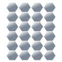 24pcs Mirror Wall Sticker 46*40*23mm Hexagon Acrylic Bathroom Mirror Wall Sticker for Household Decoration Supplies