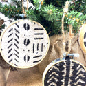 Black & White Authentic Mudcloth Ornaments (2 Pk) Gift Set