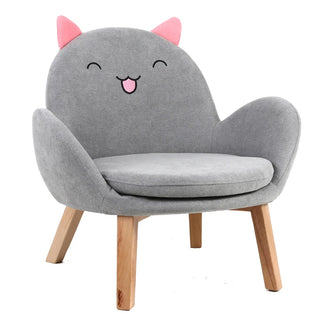 Buy gray-rabbit Children Bedroom Back Sofa Seat for Dormitory Baby Learning Cartoon Shape Mini Sofas Kids Furniture Lazy Sofa Chair With Armrest