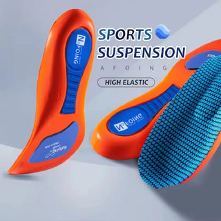 4D Sports Insoles Orthotic Insole Soft Deodorant Insole Flat Arch Support Full Pad Elastic Adult Massage Insole for Running Sole