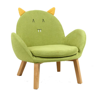 Buy green-cat Children Bedroom Back Sofa Seat for Dormitory Baby Learning Cartoon Shape Mini Sofas Kids Furniture Lazy Sofa Chair With Armrest