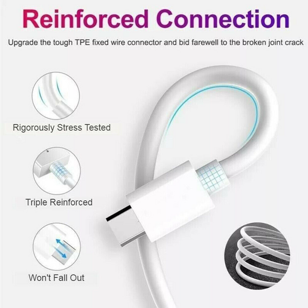 6ft Long Type-C to Type C USB-C Fast Charging Cable