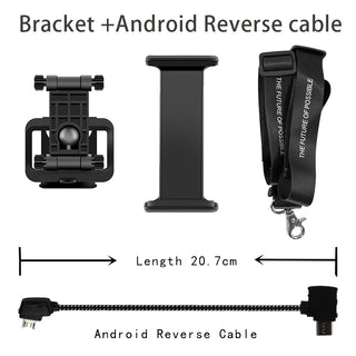 Buy with-android-r-cable DJI Mavic Mini/1/Pro/2/Air/Spark Remote Control Phone Tablet Monitor Extension Holder Bracket Mount Clip Front Controller Stand