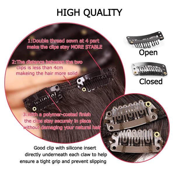 16 Clips Clip in Hair Extension Long Synthetic Hair Heat Resistant Hairpiece Natural Wavy Ombre Hair Piece 6Pcs/Set 20Inch LIHUI