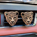 Car Air Vent Perfume Clip Charms Crystal Leopard Aromatherapy Essential Oil Diffuser Fashion Car Decoration Charms Rhinestone