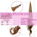 32inch Synthetic PonyTail Long Layered Flexible Wrap Around Fake Tail Hair Extensions Natural Curly Hairpiece for Women