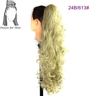 Buy 24-613 Desire for Hair 30 Inch Long Curly Claw Clip Ponytail Heat Resistant Synthetic Hairpieces Fake Hair Extensions