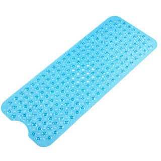 Buy transparent-blue Bath Mat Long Strip PVC Anti Slip Bathroom Mat Shower Tub Floor Mat Suction Cup Quality Wholesale Price