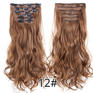 Buy 12 Alileader Synthetic Hair 16 Clip in Hair Extension Clip for Women 6Pcs/Set Hair Extension Clip in Ombre Fake Hairpiece Long Wavy