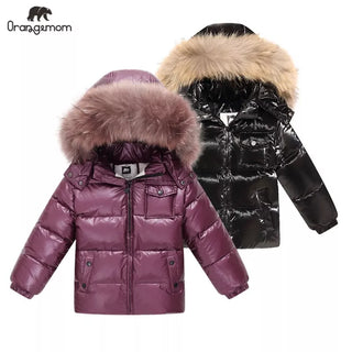 Brand Orangemom 2023 Winter Children's Clothing Jackets Coat , Kids Clothes Outerwear Coats , White Duck Down Girls Boys Jacket