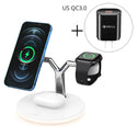 3 in 1 Magnetic Wireless Charger 15W Fast Charging Station for Magnetic iPhone 14 13 12 Pro Max Chargers for Apple Watch Airpods