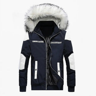 Buy blue 2023 New Men Winter Jackets and Coats Mens Warm Casual Mens Winter Coat Fashion Streetwear Male Overcoat Parka Hombre ABZ500