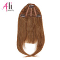 3 Clips Human Hair Bangs Remy Straight Clip in Hair Extensions Gradient Bangs 3D Blunt Cut Natural Hair Fringe Hairpiece