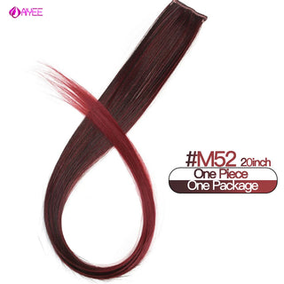 Buy 52 AIYEE Hair Extensions Pure RainBow Hairpiece Clip in Hair Piece Synthetic Long Straight Ombre Pink Red Rainbow Hair Piece