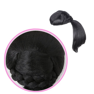 Buy dome-1-1b Amir Synthetic Hair Buns With Bangs Clip-In Chignons Heat Resistant Fiber Black Burgundy Colors Hair Piece Ponytail for Women