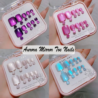 Aurora Mirror Toe Nails