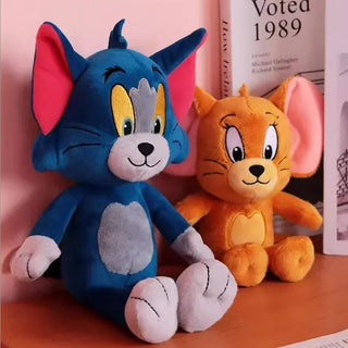 Anime Tom and Jerry Plush Toy Cartoon Movie Figures Cat Mouse Cute Plushies Stuffed Animal Doll Toys for Kids Gift Free Shipping