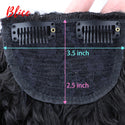 Blice Fake Curly Fringe Two-Clips in Bang Synthetic Hair Extensions With 100% Kanekalon Hairpieces for Women