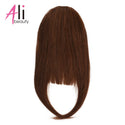 3 Clips Human Hair Bangs Remy Straight Clip in Hair Extensions Gradient Bangs 3D Blunt Cut Natural Hair Fringe Hairpiece