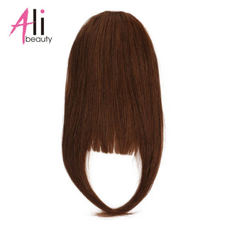 Buy 4 3 Clips Human Hair Bangs Remy Straight Clip in Hair Extensions Gradient Bangs 3D Blunt Cut Natural Hair Fringe Hairpiece