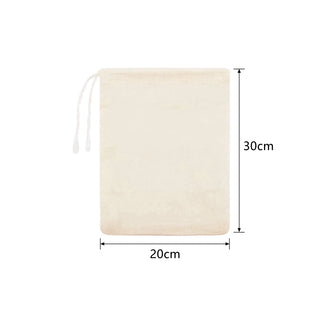 Buy 20x30cm Cheesecloth Bags for Straining Food Yogurt Filter Strainers Bag Unbleached Cotton Cheese Clothes Bag Filter for Nut Milk Coffee