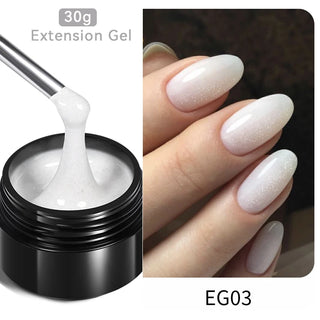 Buy eg03-30ml BORN PRETTY 60/30ml Hard Jelly Extension Nail Gel Polish French Nails Nude Pink White Clear Nail Supplies Gel for Extension