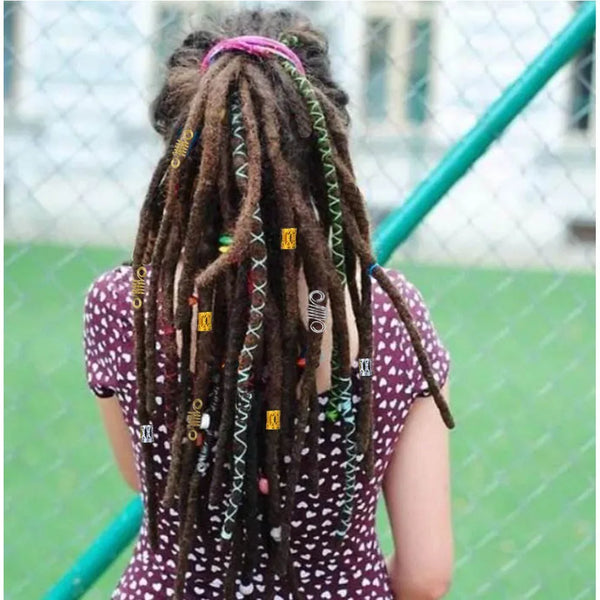 179pcs/Lot Dreadlock Rings  Hair Braid Hair Beads Cuffs Clips Braid Spiral Braid Hair Extension for Accessories