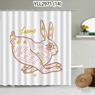 Buy 14 Cat Rabbit Animal Print Floral Home Decor Shower Curtain Waterproof Polyester   Cortina De La Ducha