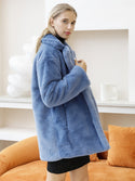 2022 Autumn Winter New Women Faux Fur Coat Elegant Fluffy Thick Warm Artificial Fur Coats