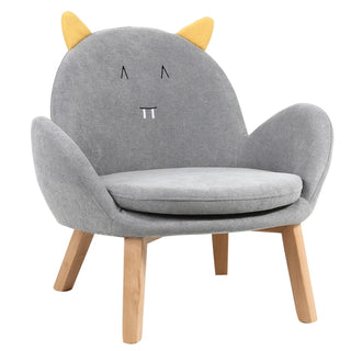 Buy gray-cat Children Bedroom Back Sofa Seat for Dormitory Baby Learning Cartoon Shape Mini Sofas Kids Furniture Lazy Sofa Chair With Armrest