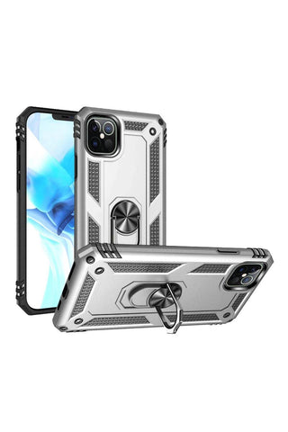 Buy silver For iPHONE 12 PRO MAX 6.7 RING MAGNETIC KICKSTAND HYBRID CASE COVER