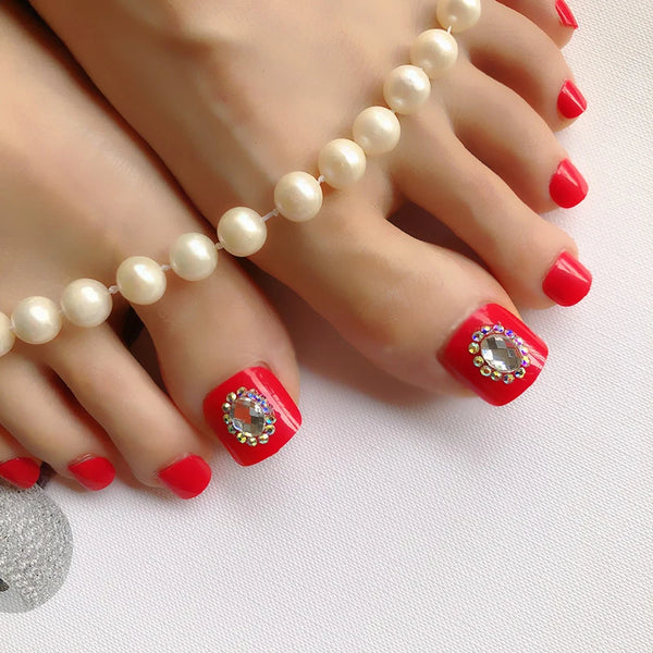 Candy Color Artificial False Toe Nails