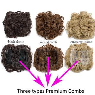 BENEHAIR Synthetic Scrunchy Hair Bun Messy Hair Bun Curly Chignon Hairpiece for Women Hair Combs Clip in Hair Extension Updo