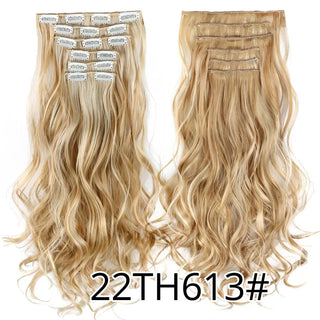 Buy 22th613 Alileader Synthetic Hair 16 Clip in Hair Extension Clip for Women 6Pcs/Set Hair Extension Clip in Ombre Fake Hairpiece Long Wavy